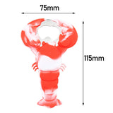 Maxbell Lobster Shaped Bottle Opener Long Handle Can Opener for Hotel Bar Home Red and White