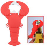 Maxbell Lobster Shaped Bottle Opener Long Handle Can Opener for Hotel Bar Home Red