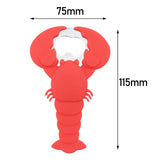 Maxbell Lobster Shaped Bottle Opener Long Handle Can Opener for Hotel Bar Home Red