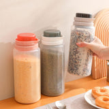 Maxbell Airtight Grain Container Large Capacity with Lids for flour Kitchen White