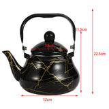 Maxbell 2L Capacity Tea Kettle Tea Pot Water Pot for Picnic Restaurant Black