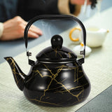 Maxbell 2L Capacity Tea Kettle Tea Pot Water Pot for Picnic Restaurant Black