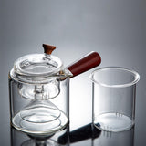 Maxbell 500ml Glass Teapot for Steaming and Cooking Stovetop Safe for Office Home