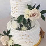 Maxbell Transparent DIY Cake Refillable Board Base for Birthdays Parties Decoration 25cm