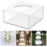 Maxbell Transparent DIY Cake Refillable Board Base for Birthdays Parties Decoration 25cm