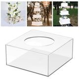 Maxbell Transparent DIY Cake Refillable Board Base for Birthdays Parties Decoration 25cm