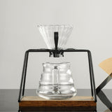Maxbell Pour Over Coffee Station with Wood Base Accessory for Cafe Hiking Camping 30cm Wood Stand