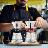 Maxbell Pour Over Coffee Station with Wood Base Accessory for Cafe Hiking Camping 30cm Wood Stand