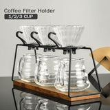 Maxbell Pour Over Coffee Station with Wood Base Accessory for Cafe Hiking Camping 40cm Wood Stand