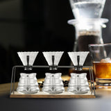 Maxbell Pour Over Coffee Station with Wood Base Accessory for Cafe Hiking Camping 40cm Wood Stand