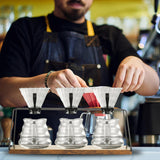 Maxbell Pour Over Coffee Station with Wood Base Accessory for Cafe Hiking Camping 40cm Wood Stand