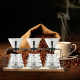 Maxbell Pour Over Coffee Station with Wood Base Accessory for Cafe Hiking Camping 40cm Wood Stand