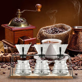 Maxbell Pour Over Coffee Station with Wood Base Accessory for Cafe Hiking Camping 40cm Wood Stand