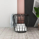 Maxbell Storage Basket Metal Storage Cart Laundry Sorter for Bedroom Black