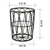 Maxbell Storage Basket Metal Storage Cart Laundry Sorter for Bedroom Black