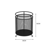 Maxbell Laundry Hamper Metal Organizer Hamper Basket for Indoor Black