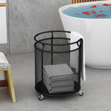 Maxbell Laundry Hamper Metal Organizer Hamper Basket for Indoor Black