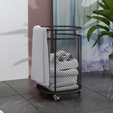 Maxbell Laundry Hamper Metal Organizer Hamper Basket for Indoor Black