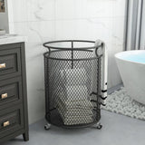Maxbell Laundry Hamper Metal Organizer Hamper Basket for Indoor Black