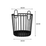 Maxbell Rustic Laundry Basket Storage Bins Toy Organizer for Balcony Farmhouse Black