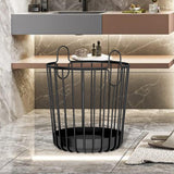 Maxbell Rustic Laundry Basket Storage Bins Toy Organizer for Balcony Farmhouse Black