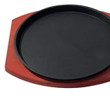 Maxbell Cast Iron Steak Plate Sizzling for Household Restaurant Serving Kitchen 23cm