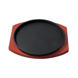 Maxbell Cast Iron Steak Plate Sizzling for Household Restaurant Serving Kitchen 23cm