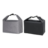 Maxbell Portable Lunch Bag Aluminum Foil Insulation Bag for Adults and Children Grey
