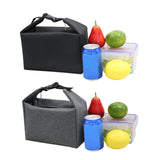 Maxbell Portable Lunch Bag Aluminum Foil Insulation Bag for Adults and Children Grey