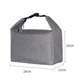 Maxbell Portable Lunch Bag Aluminum Foil Insulation Bag for Adults and Children Grey