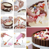 Maxbell Cake Stand Kit DIY Cake Tools Pouring Kit Reusable for Cake Decorating