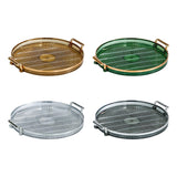 Maxbell Serving Tray Dessert Tray Platter for Cabinet Kitchen Countertop Living Room Amber