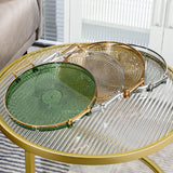 Maxbell Serving Tray Dessert Tray Platter for Cabinet Kitchen Countertop Living Room Amber