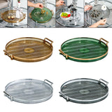 Maxbell Serving Tray Dessert Tray Platter for Cabinet Kitchen Countertop Living Room Amber