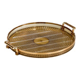 Maxbell Serving Tray Dessert Tray Platter for Cabinet Kitchen Countertop Living Room Amber