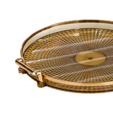 Maxbell Serving Tray Dessert Tray Platter for Cabinet Kitchen Countertop Living Room Amber