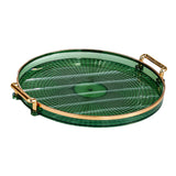 Maxbell Serving Tray Dessert Tray Platter for Cabinet Kitchen Countertop Living Room Green