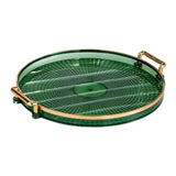 Maxbell Serving Tray Dessert Tray Platter for Cabinet Kitchen Countertop Living Room Green