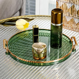 Maxbell Serving Tray Dessert Tray Platter for Cabinet Kitchen Countertop Living Room Green