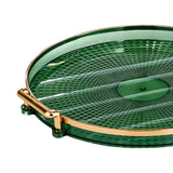 Maxbell Serving Tray Dessert Tray Platter for Cabinet Kitchen Countertop Living Room Green