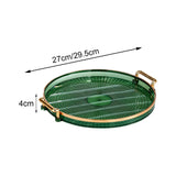 Maxbell Serving Tray Dessert Tray Platter for Cabinet Kitchen Countertop Living Room Green