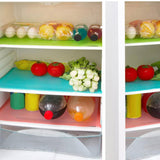 Maxbell 4 Pieces Refrigerator Liners Reusable Kitchen Table Pad for Drawer Home Blue