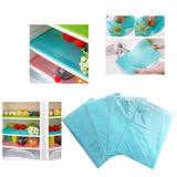 Maxbell 4 Pieces Refrigerator Liners Reusable Kitchen Table Pad for Drawer Home Blue