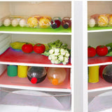 Maxbell 4 Pieces Refrigerator Liners Reusable Kitchen Table Pad for Drawer Home Red