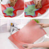 Maxbell 4 Pieces Refrigerator Liners Reusable Kitchen Table Pad for Drawer Home Red