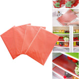 Maxbell 4 Pieces Refrigerator Liners Reusable Kitchen Table Pad for Drawer Home Red