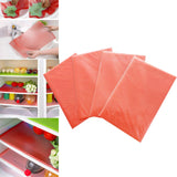 Maxbell 4 Pieces Refrigerator Liners Reusable Kitchen Table Pad for Drawer Home Red