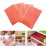 Maxbell 4 Pieces Refrigerator Liners Reusable Kitchen Table Pad for Drawer Home Red