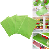 Maxbell 4 Pieces Refrigerator Liners Reusable Kitchen Table Pad for Drawer Home Green