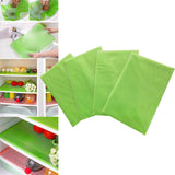 Maxbell 4 Pieces Refrigerator Liners Reusable Kitchen Table Pad for Drawer Home Green
